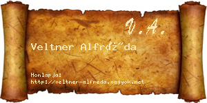 Veltner Alfréda névjegykártya